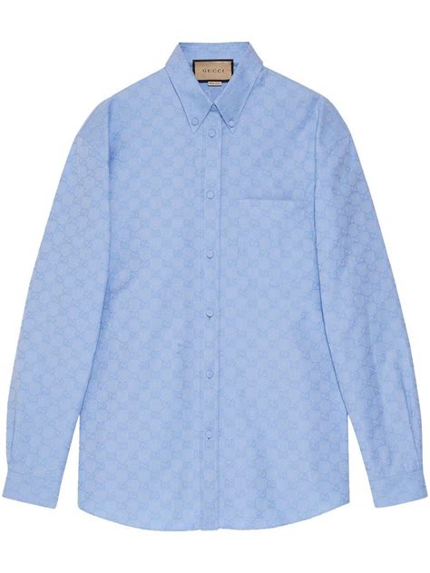 gb gucci shirt with shoulder pads|GUCCI GG Supreme cotton Oxford.